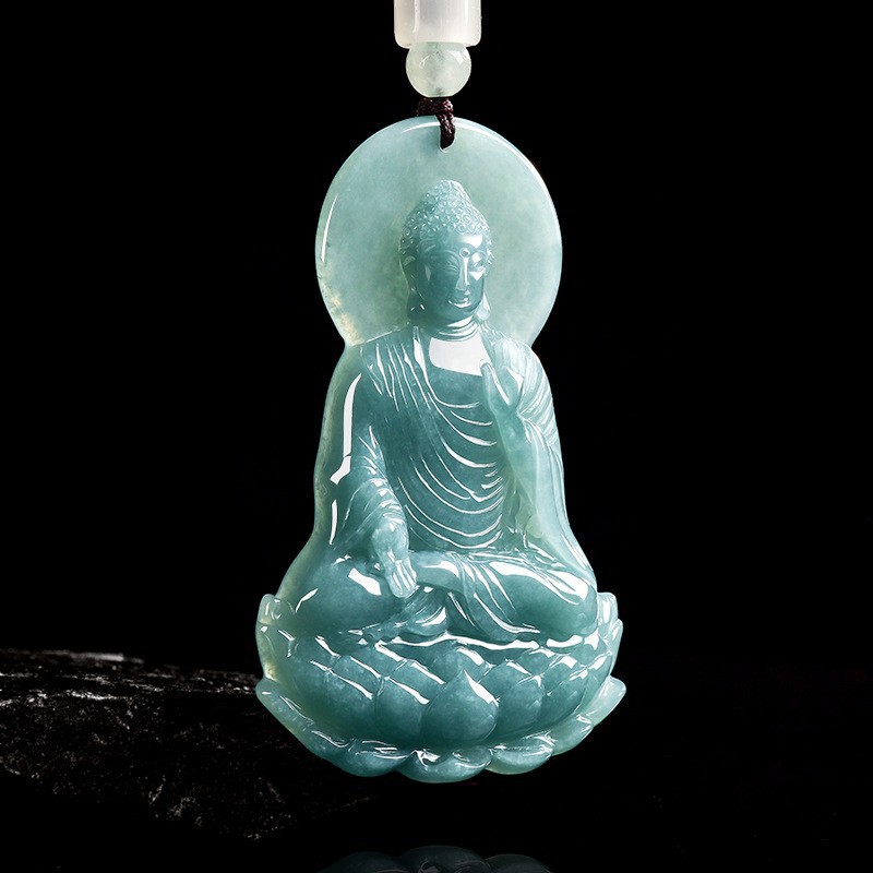 Jewelry & Watches Sp Z Oo Opinie - Natürliche burmesische Jadeit-Buddha-Anhänger-Halskette, modischer Schmuck aus