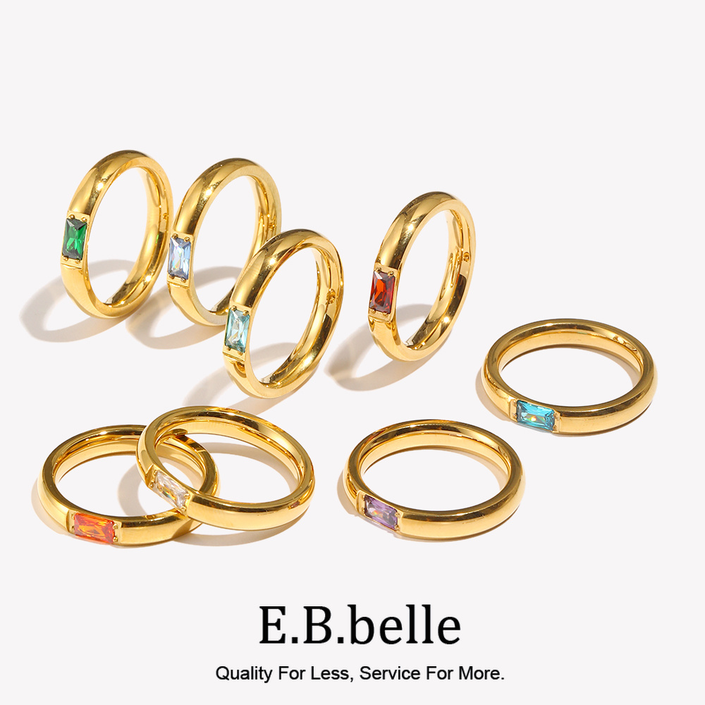 Birthstone Ring Set - E. b. belle 18 Karat vergoldet
