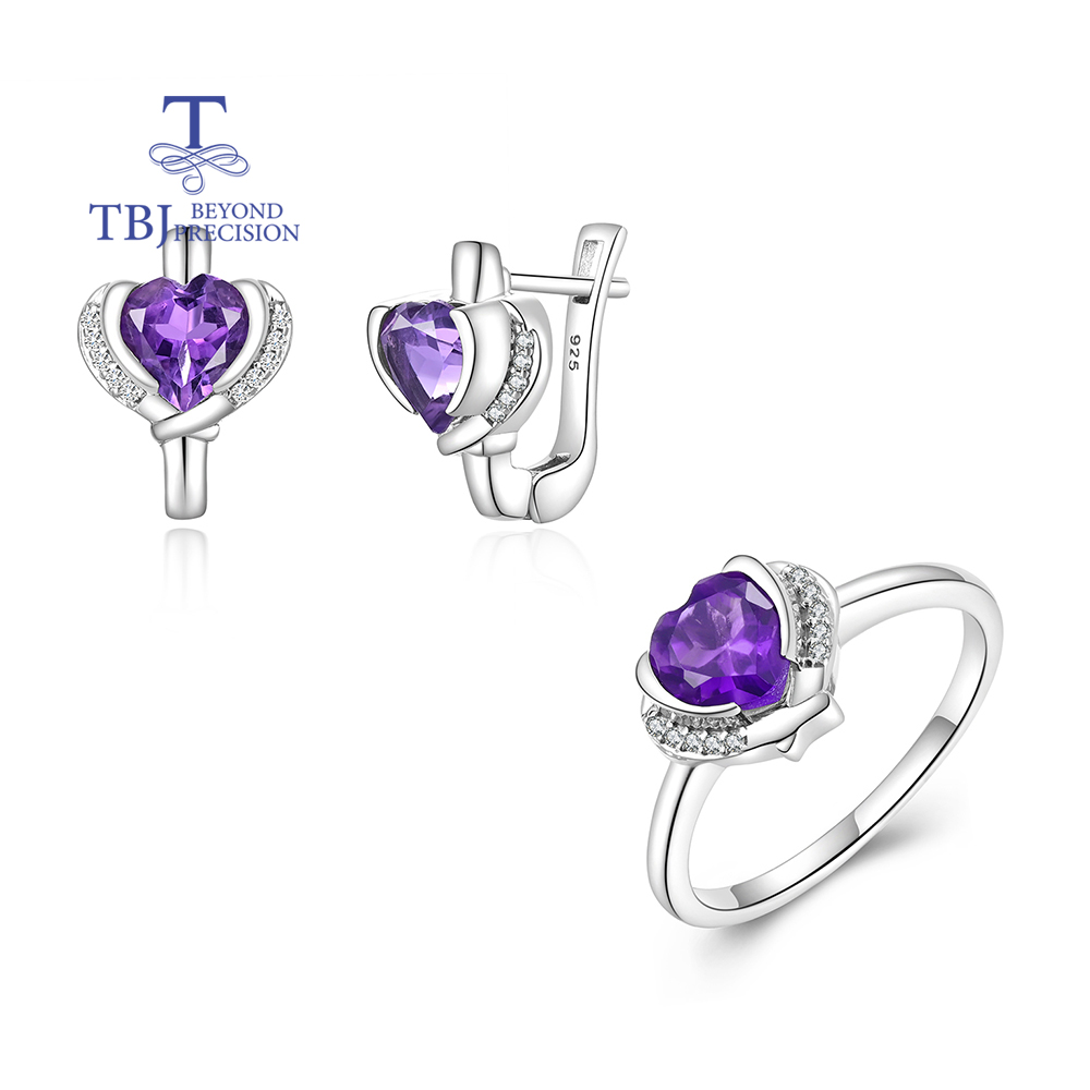 Birthstone Ring Set - Trendiges Designer-Silberring- und Ohrringe-Set für Damen