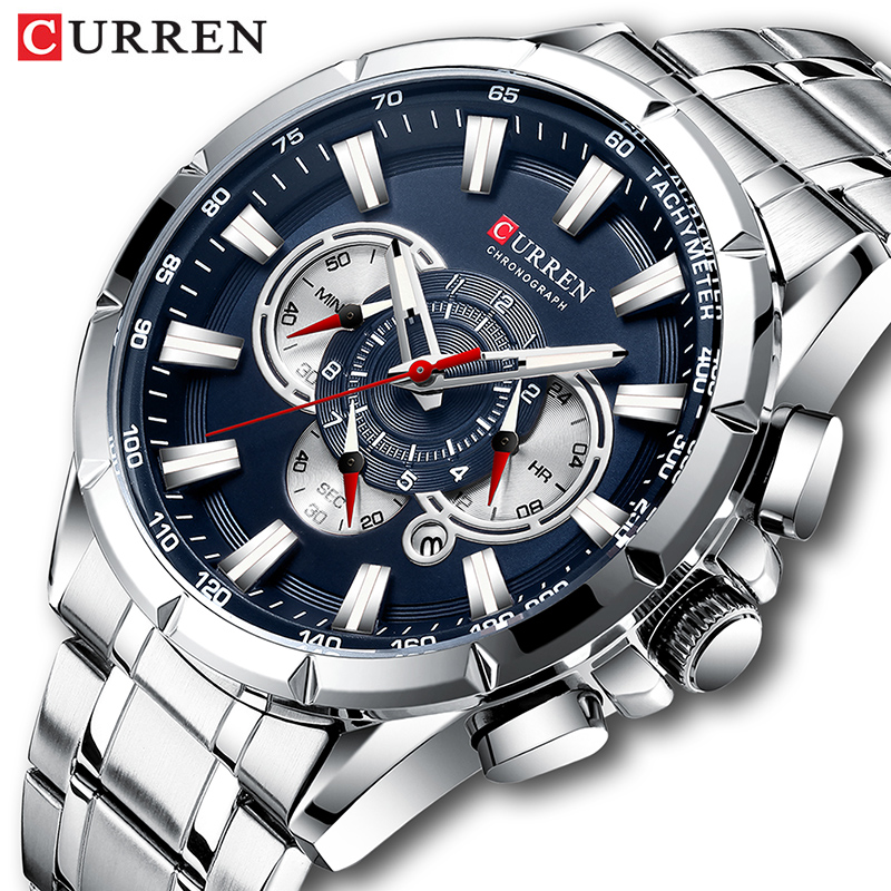 Jewelry Inspired Watches - CURREN Armbanduhr Männer Wasserdichte Chronograph Militär