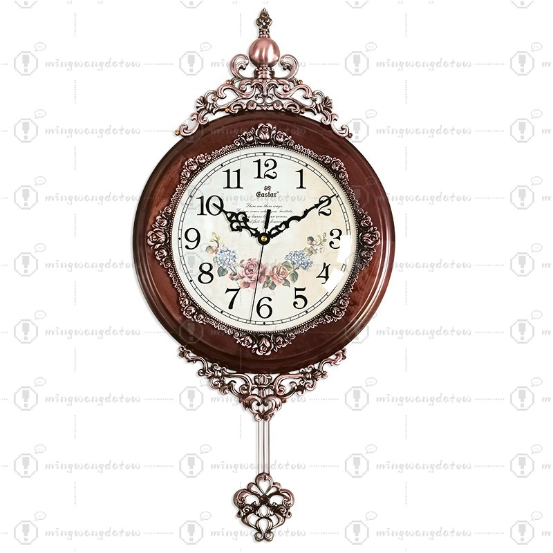 Watches & Jewelry Repair Center New York - Europäische Retro Eisen- & Holz-Wanduhr, Schwingende
