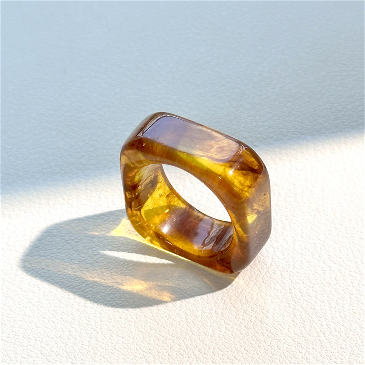 Minimalist Ring Stackable - Quadratische Harzringe, ästhetischer Acrylring für Damen,