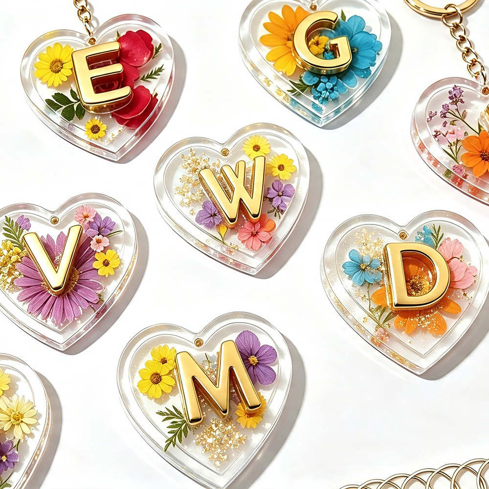 Engraved Name Necklace - Komplette 26 Buchstaben & Herz Silikonformen