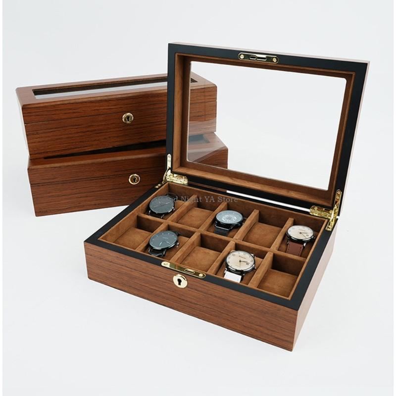 Jewelry Box That Holds Watches - Stilvolle Uhrenaufbewahrungsbox aus Holz mit durchsichtigem