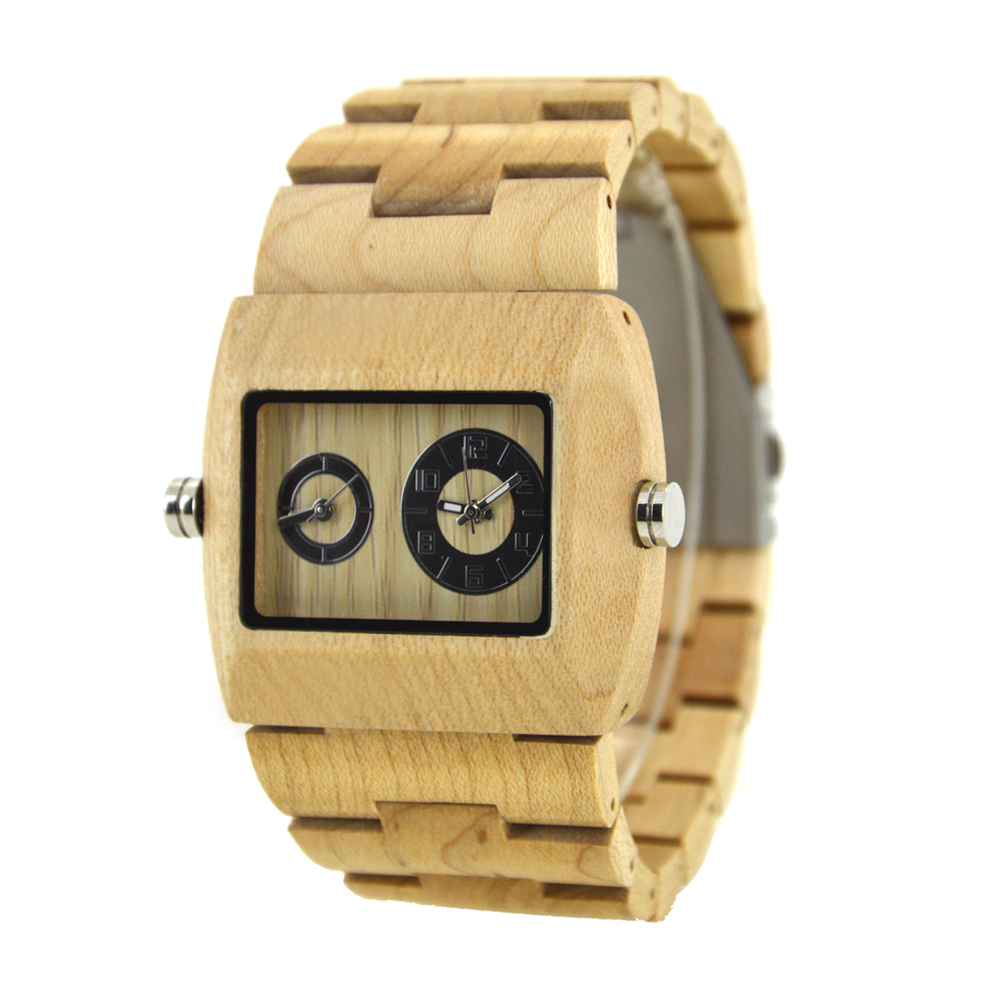Watches & Jewelry Repair Center New York - Rechteckige Holzuhr für Herren mit handgefertigtem