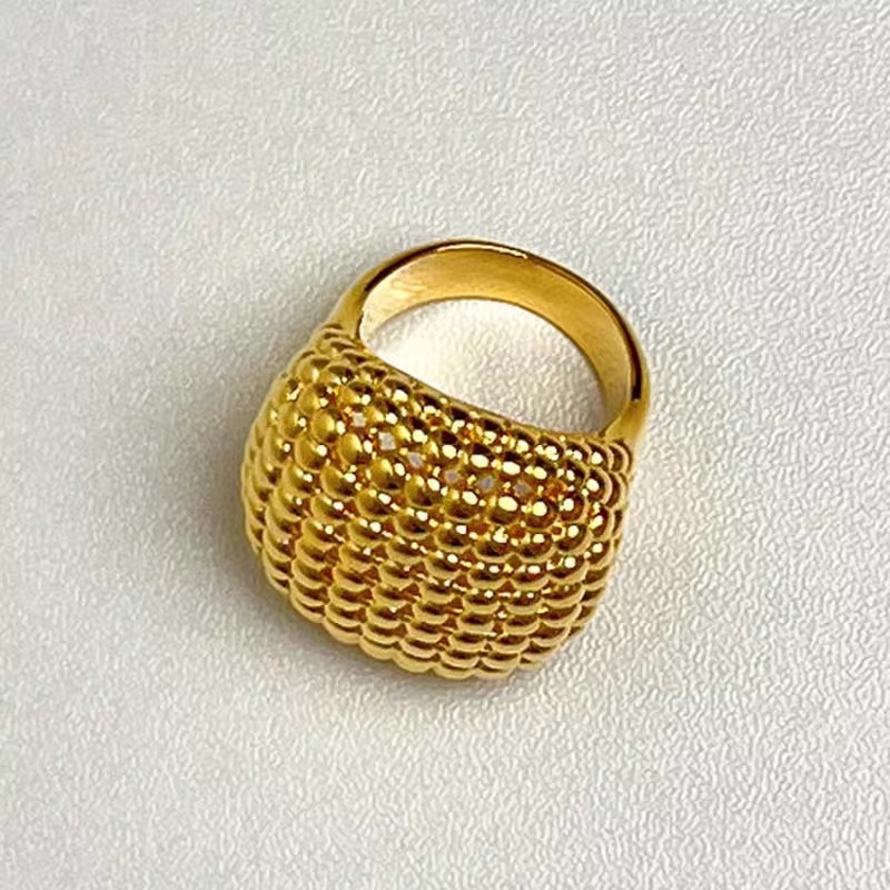 Luxuriöses Perlen-Textur Offen – Minimalist Ring Stackable Bewertung und Preis