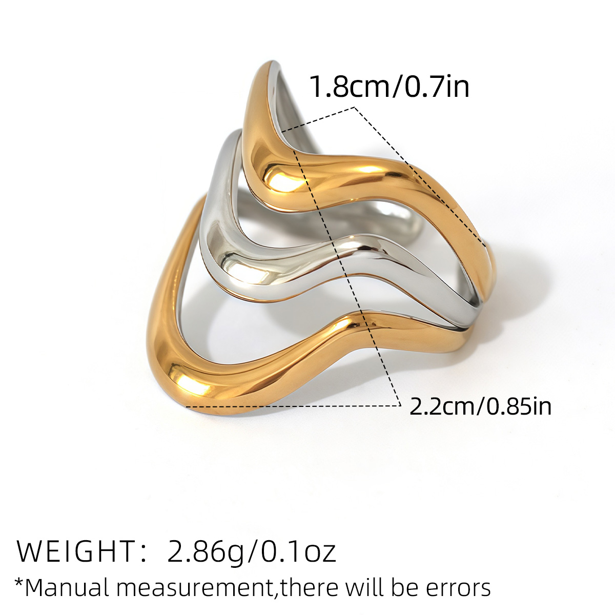 Minimalistische Lineare Zweifa – Minimalist Ring Stackable Bewertung und Preis