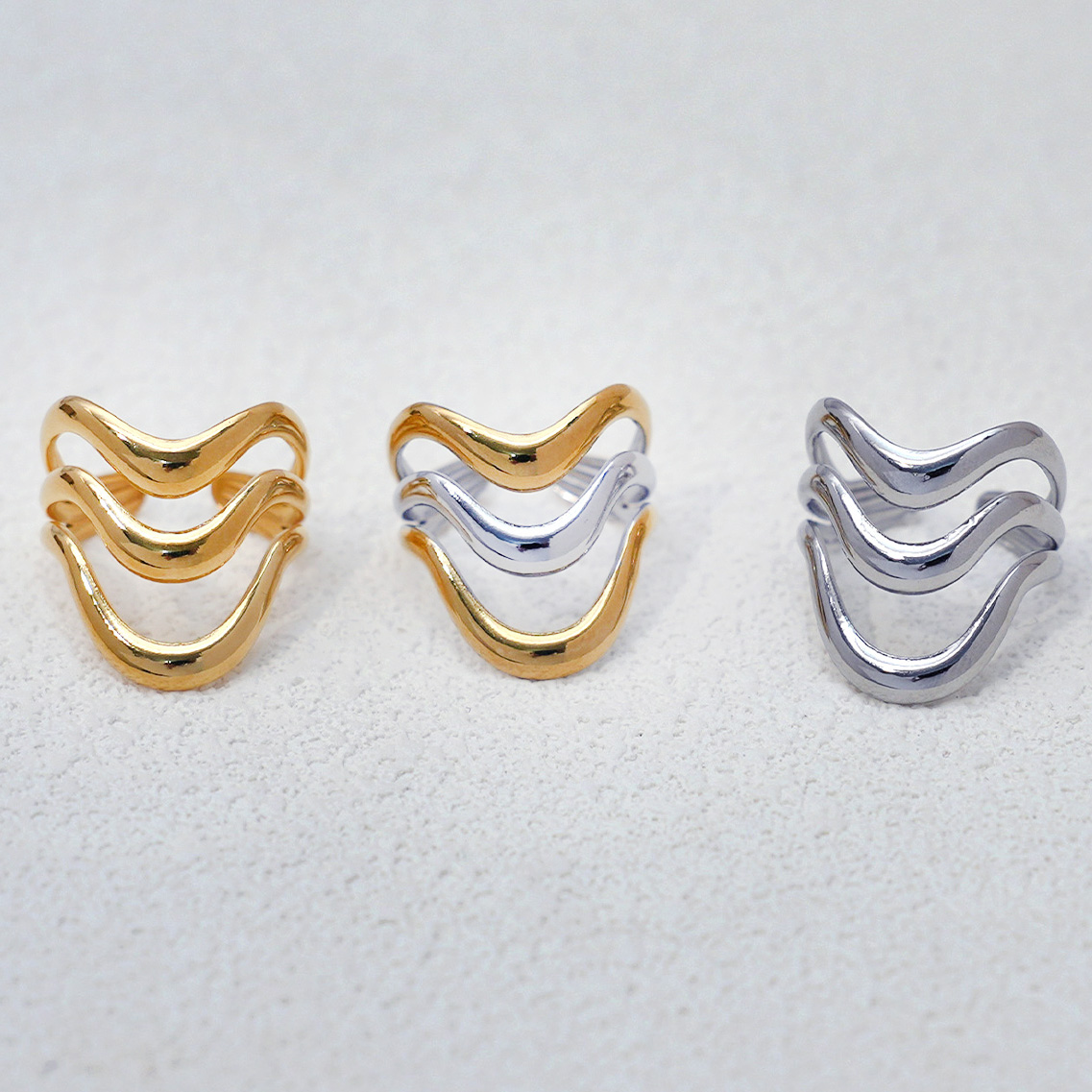 Minimalistische Lineare Zweifa – Minimalist Ring Stackable Bewertung und Preis