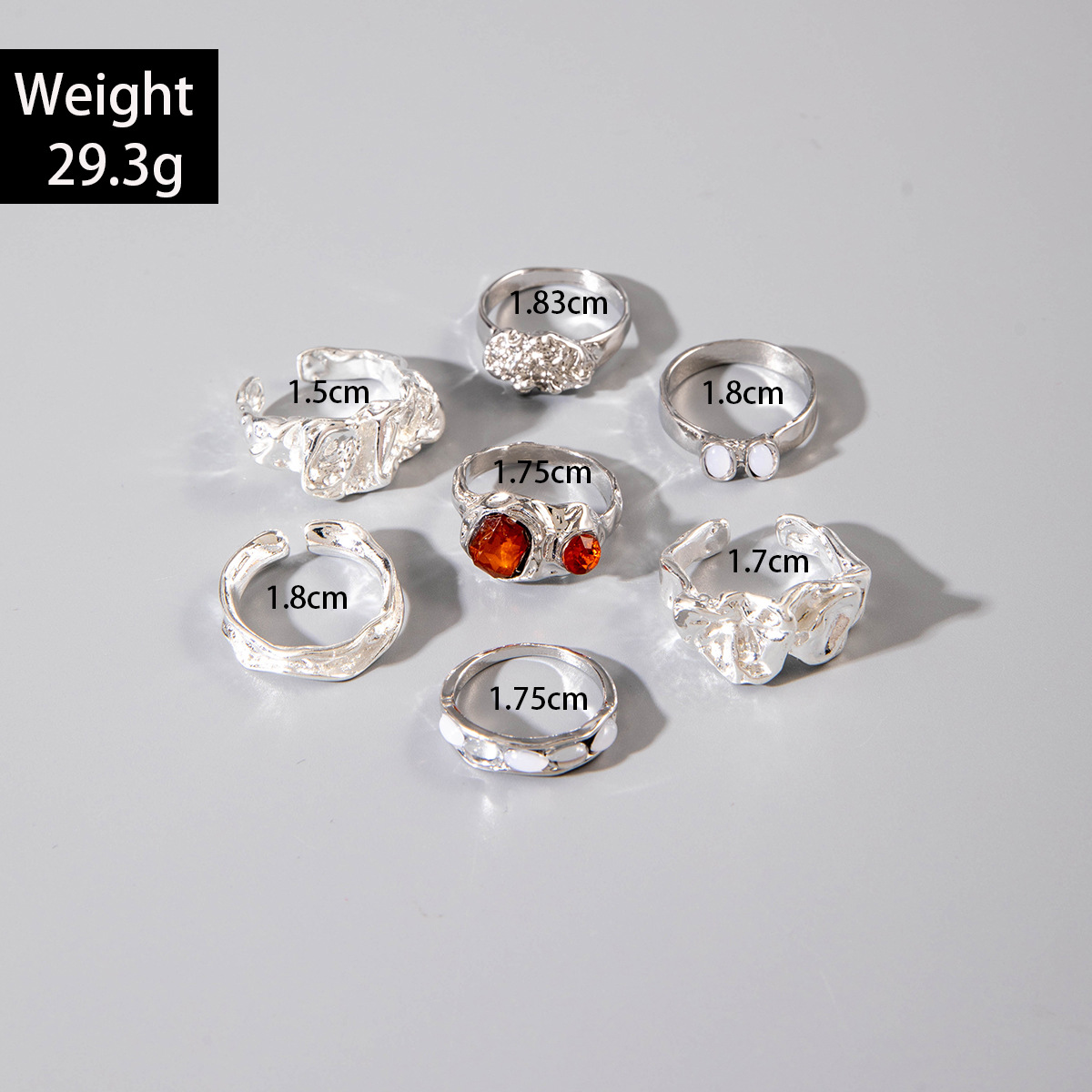 Geometrisches Nischenring-Set, – Minimalist Ring Stackable Bewertung und Preis