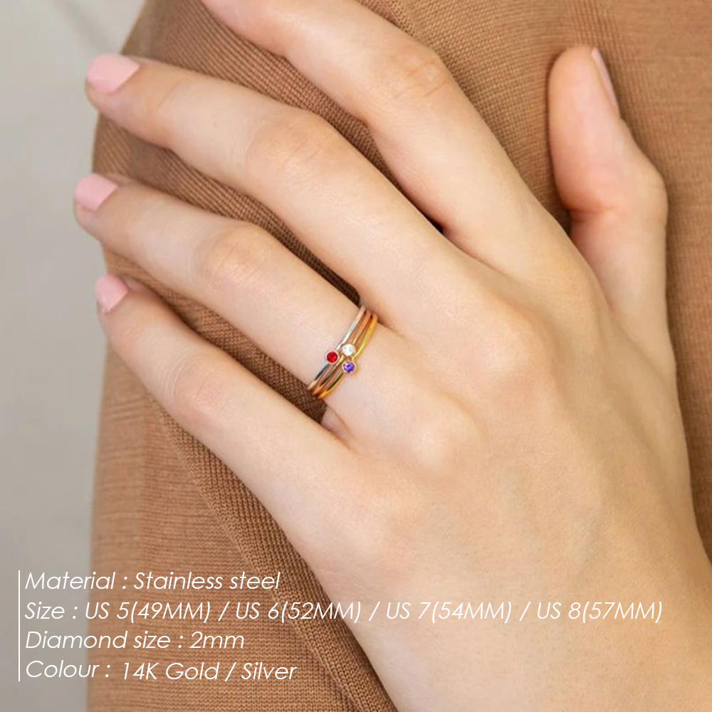 EMANCO Edelstahl Geburtssteinr – Birthstone Ring Set Bewertung und Preis