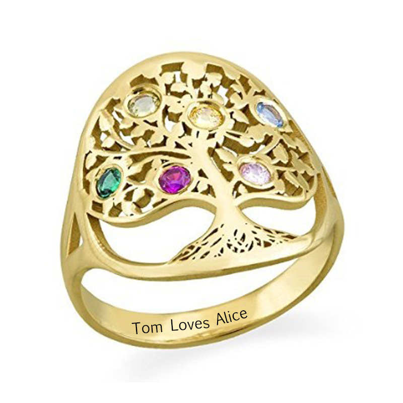 Amxiu Personalisierte Baum Rin – Birthstone Ring Set Bewertung und Preis