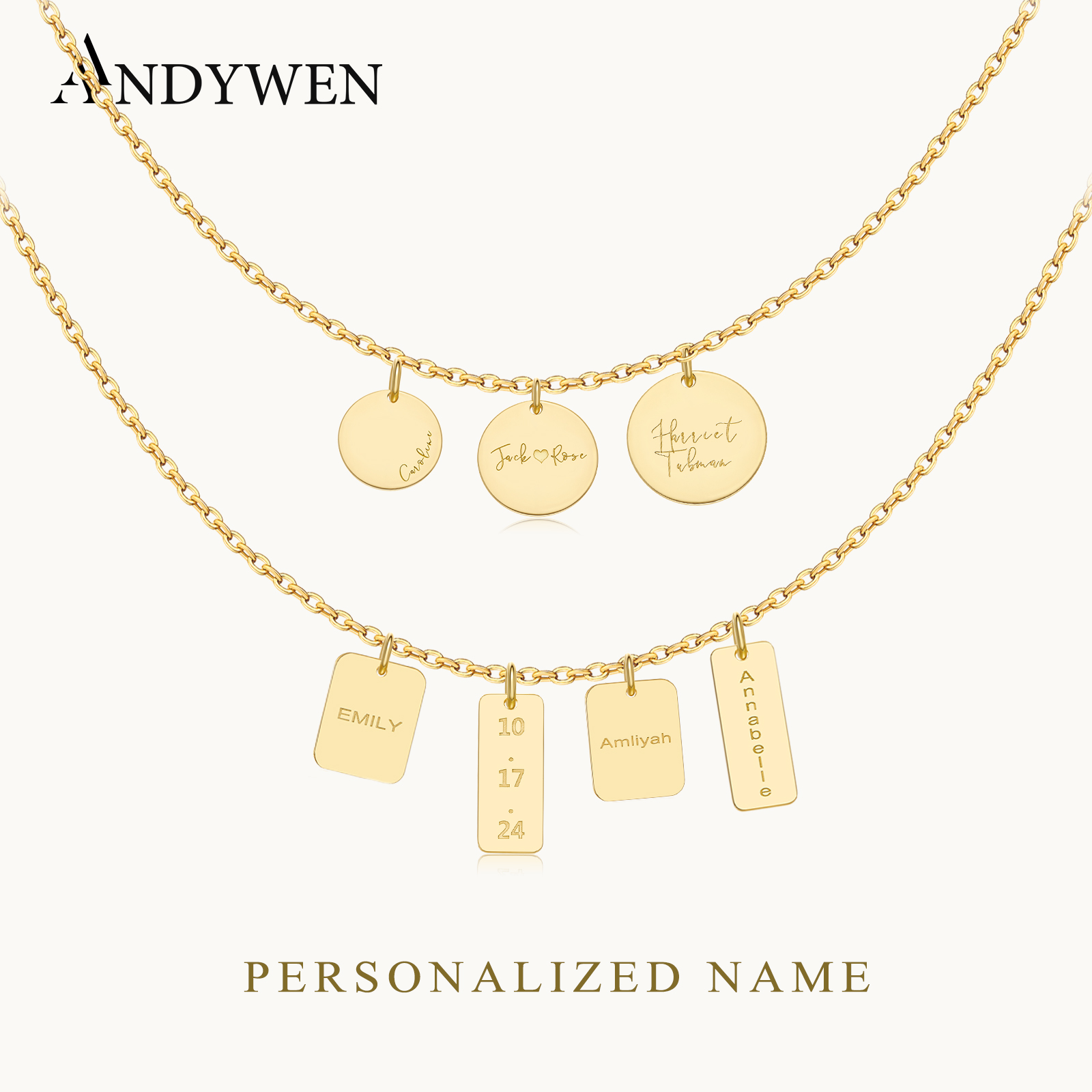 ANDYWEN Halskette mit Anhänger – Engraved Name Necklace Bewertung und Preis