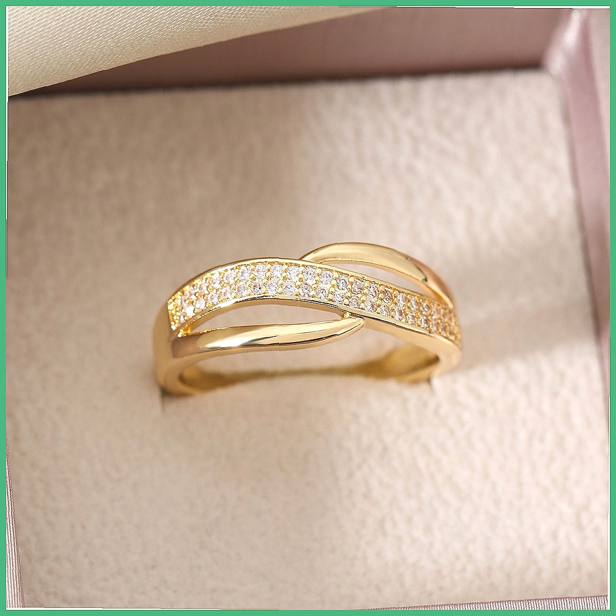 Kreuzfingerring-Set mit Vollkr – Minimalist Ring Stackable Bewertung und Preis