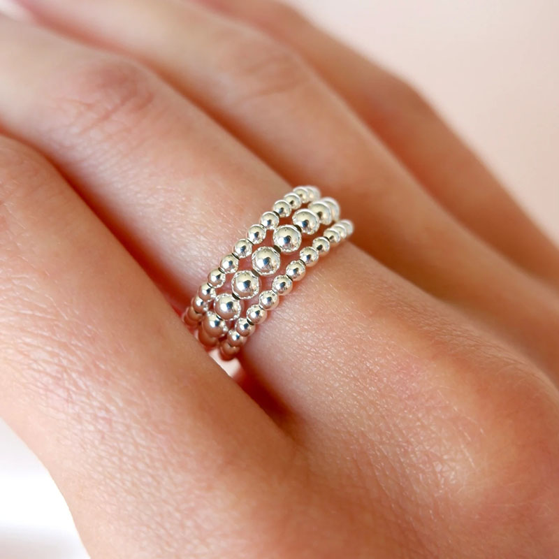 Kristallring, stapelbarer Perl – Birthstone Ring Set Bewertung und Preis