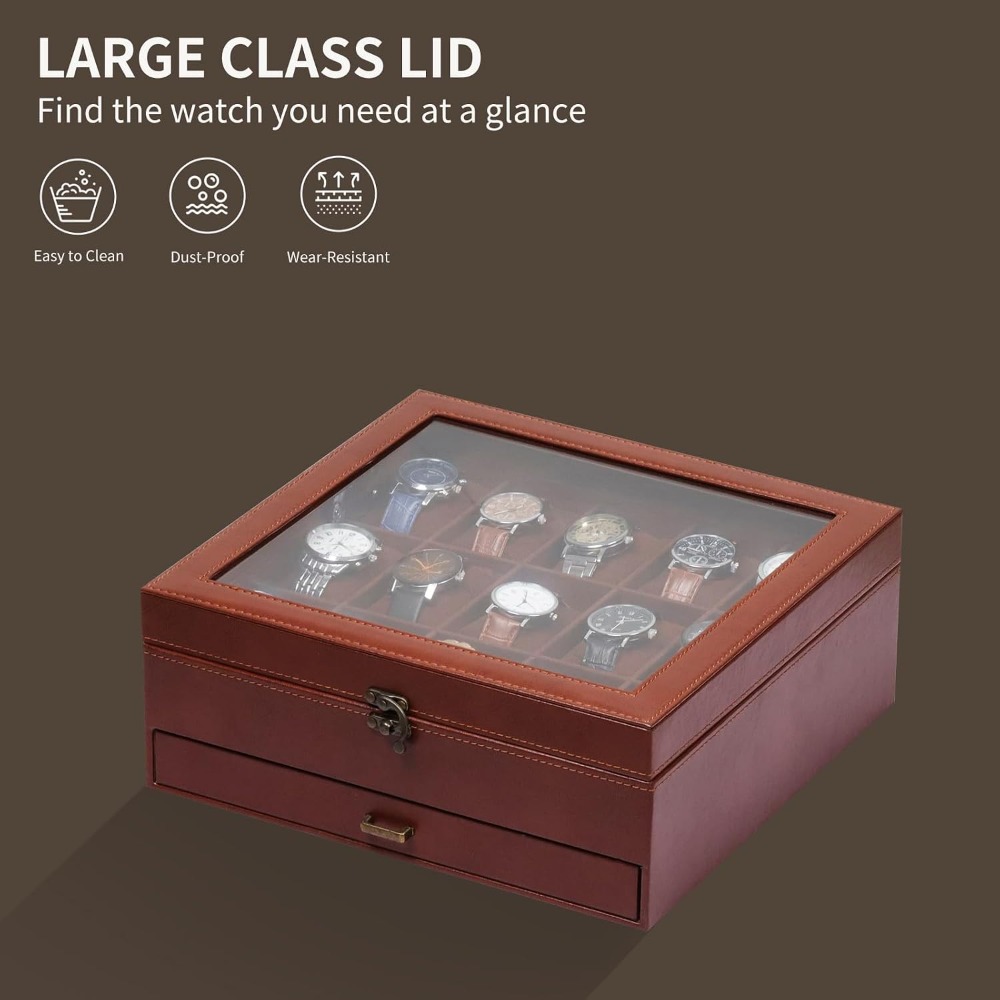 2-lagige Uhrenbox mit Schloss, – Jewelry Box That Holds Watches Bewertung und Preis