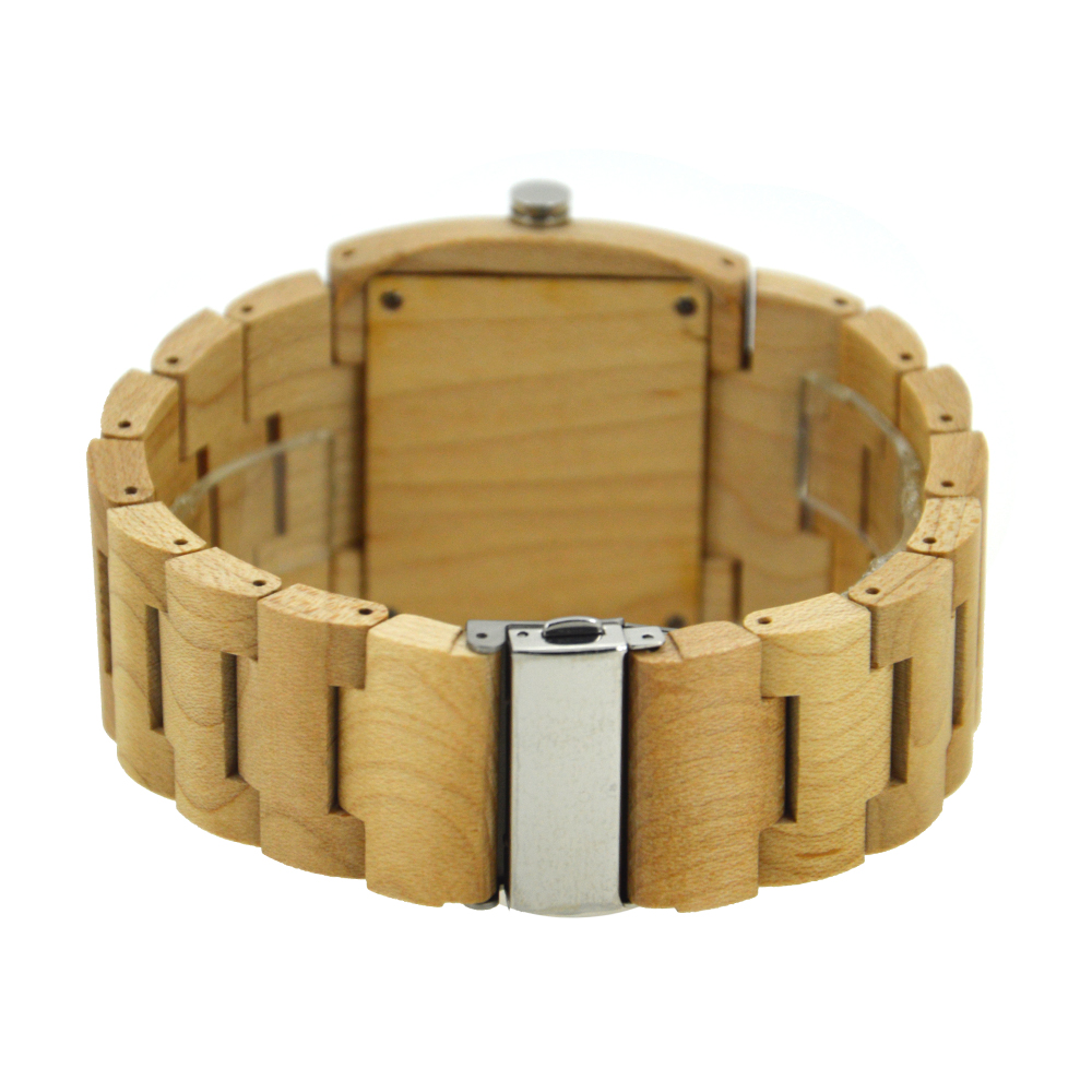 Rechteckige Holzuhr für Herren – Watches & Jewelry Repair Center New York Bewertung und Preis