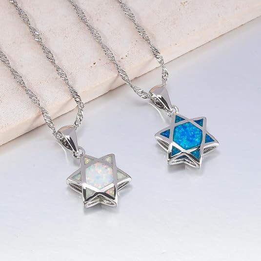 Davidstern Opal Anhänger Halsk – Jewelry & Watches Sp Z Oo Opinie Bewertung und Preis