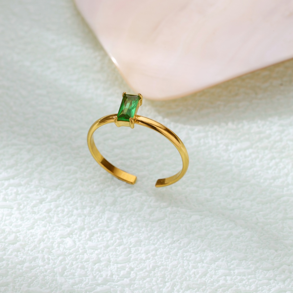 Lila Zirkon Quadrat Ringe Für  – Birthstone Ring Set Bewertung und Preis